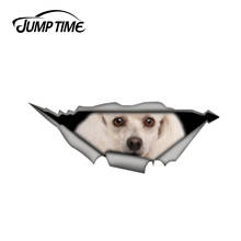 Jump Time-calcomanía de vinilo para ventana de coche, pegatina de caniche en 3D con gráfico de Mascota, para portátil, parachoques, 13x4,8 cm 2024 - compra barato