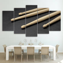 Embelish 5 Pieces Wooden Drum Sticks HD Canvas Modular Pictures For Living Room Home Decor Wall Art Posters Bedroom Pictures 2024 - buy cheap