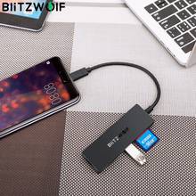 BlitzWolf BW-TH4 5 в 1 Тип-C до 3-Порты и разъёмы USB 3,0 SD Card Reader данных Hub 5 Гбит USB 3,0 USB концентраторы TF SD считыватель карт OTG 2024 - купить недорого