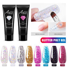 8 cores unhas extensão gel construtor glitter geléia cristal colorido diy design 15 ml prego gel para unhas extensão da arte do prego ferramenta 2024 - compre barato