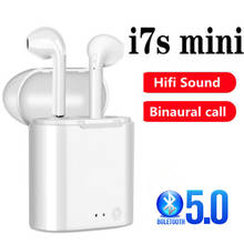 Mini fone de ouvido tws i7s 2020, fone de ouvido esportivo com bluetooth, sem fio, caixa de carregamento de microfone para iphone, samsung, huawei, lg 2024 - compre barato