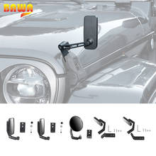 BAWA Car Rearview Mirror Engine Hood Lock Reversing Mirror Adjustment Blind Spot Mirror for Jeep Wrangler JL 2018 2019 2020 2024 - buy cheap