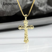 Lispector 925 Sterling Silver Retro Cross Pendant Necklace for Women&Men Vintage Box Chain Necklaces Christian Religious Jewelry 2024 - buy cheap