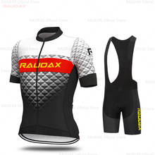 Raudax-Conjunto de ropa de Ciclismo para hombre, y pantalones cortos con pechera maillot, Jersey de Ciclismo, ropa de marca 2024 - compra barato