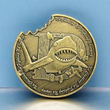 Moneda conmemorativa del gran tiburón blanco, Na trampa, Na lucha contra el llanto, monedas de recuerdo, protección Animal de Metal 2024 - compra barato