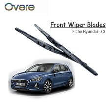 Overe 1Set Rubber Car Front Wiper Blade Kit For Hyundai i30 2017 2016 2015 2014 2013-2004 Windscreen Original Accessories 2024 - buy cheap