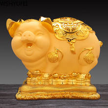 Piggy bank Chinese 12 Zodiac Flying Pig Statue Home Decoration Resin Lucky Animal Figurine Small Table Desk Ornaments WSHYUFEI 2024 - buy cheap