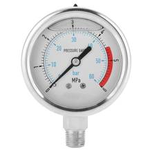 0-60Bar/0-160Bar 1/4" NPT Hydraulic Pressure Gauge Manometer 60mm Dial  Air Pressure Gauge Meter pressure measuring tool 2024 - buy cheap