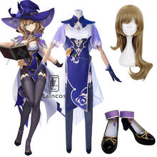Genshin-fantasia de cosplay, uniforme da lisa, o duplicador, vestido sexy, jogo de halloween, festa feminina, traje personalizado 2024 - compre barato