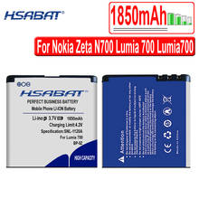 Hsabat-bateria de 1850mah para nokia zeta n700, lumia 700, lumia700 2024 - compre barato