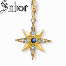 Golden Star Charm,Europe Fashion Trendy Jewelry For Women Men Royalty Gift Silver color plated Fit Bracelet thomas 2024 - buy cheap