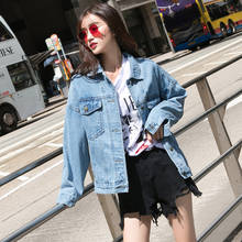 Jean Jacket Woman Korean Blue Denim Jackets 2020 Spring Vintage Outwear Coats Jaqueta Feminine XSY0015810 YY138 2024 - buy cheap