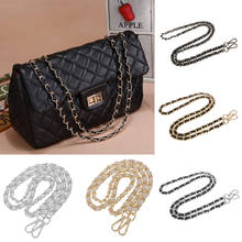 120cm Metal + Leather Cross Body Bag Chain Strap Purse Handbag Shoulder Bag Chain Replacement 2024 - buy cheap