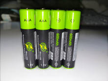 4 unids/lote ZNTER AAA de 1,5 V 600mAh batería recargable de polímero de litio de juguete de control remoto de la batería micro USB batería recargable 2024 - compra barato