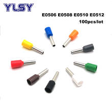 100pcs Tube Insutated Cord End Terminals Electrical Crimp Terminal Wire Connector E0506~E0512 Crimping Cable Ferrules VE 22AWG 2024 - buy cheap