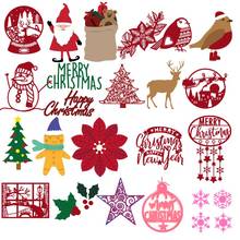 Santa Clause Christmas Tree Metal Cutting Dies Scrapbooking Album Paper DIY Card decoration Craft Embossing Die Cuts 2019 New 2024 - buy cheap