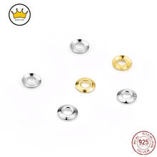 Miçangas espaçadoras, para fazer jóias tubo folgado de prata 925 acessórios do colar pulseira colar diy 2024 - compre barato