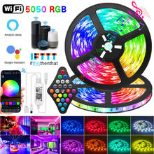 WIFI LED Strip Lights Bluetooth RGB Led light 5050 SMD 2835 Flexible 30M 25M Waterproof Tape Diode DC WIFI 24K Control+Adapter 2024 - buy cheap