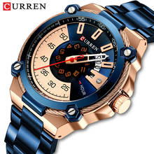 NEW CURREN Men’s Watches Top Luxury Brand Men Waterproof Quartz Wrist Watch Stainless Steel Auto Date Male Clock Sports Watch 2024 - buy cheap