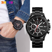 SKMEI Brand Luxury Men's Quartz Watch Casual Sports Stopwatch Male Clock Stainless Steel Waterproof Wristwatch Relogio Masculino 2024 - buy cheap