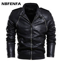 Men Jackets Faux Leather PU Coats Male Outwear Solid Vintage Outwears Outdoor Sport Biker Motorcycle Jacket Men Clothing LX100 2024 - buy cheap