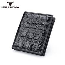 Classic Mens Wallet Top Quality Crocodile Genuine Leather Purse Business Man Short Portfel Real Leather Office Men Wallets 2024 - buy cheap