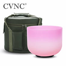 CVNC-cuenco de Canto de cristal de cuarzo esmerilado, 8 pulgadas, 432Hz/440Hz, Chakra de raíz de nota C para meditación curativa de sonido, con bolsa de 1 ud. 2024 - compra barato