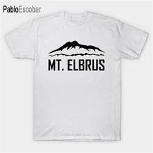 men cotton tshirt summer t shirt Russia - Mt Elbrus T-Shirt Mt Elbrus man shubuzhi tee-shirt bigger size 2024 - buy cheap
