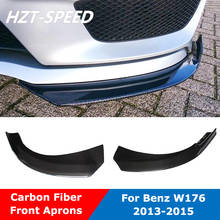 W176 AMG стиль углеродного волокна передний бампер для губ Диффузор боковой сплиттер фартуки для Mercedes Benz класс A250 260 A45 2014 Up 2024 - купить недорого