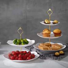 Detachable Cake Stand 3 Tier Dessert Plates Pastry Cupcake Fruit Candy Circle Pastry Display Tower Tray Wedding Party Home Decor 2024 - buy cheap