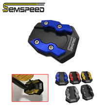 SEMSPEED Motorcycle Foot Side Stand Pad Plate Enlarge For Yamaha YZF-R15 R15 V3 MT-15 2018 2019 2020 CNC Kickstand Pad Extension 2024 - buy cheap