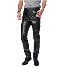 Men's Leather Casual Style Pants Fashion Winter Clothes Pantalon Homme Plus Size 2024 - buy cheap