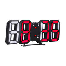 3D LED Digital Clock Glowing Night Mode Brightness Adjustable Electronic Table Clock 24/12 Hour Display Alarm Clock Wall Hanging 2024 - buy cheap