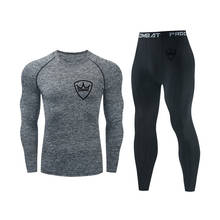 Camiseta esportiva masculina, calças de compressão para homens, roupa para treino, musculação e boxe 2024 - compre barato