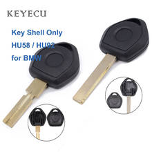 Keyecu Transponder Chip Ignition Key Shell Case Cover for BMW 1999 2000 2001 2002 2003 2004 2005, HU58/HU92 Blade 2024 - buy cheap