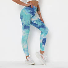Tie dye Yoga Pants Fitness Sports Leggings Jacquard Sports Leggings Female Running Trousers High Waist Yoga Tight Sports Pants 2024 - buy cheap