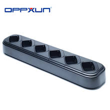 OPPXUN Six 6 Way Single Row Universal Multi Rapid Charger Desktop Base Tray for Radio Motorola CP040 EP450 CP380 200 GP3688 3188 2024 - buy cheap