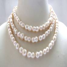 Collar de perlas blancas para mujer, joyería de moda, natural14-16mm clásica, Mar del Sur, barroco, gemelos, plata 925, Envío Gratis 2024 - compra barato