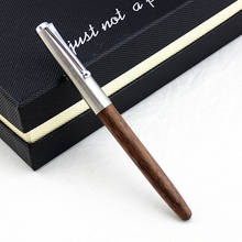 JINHAO 51A pluma estilográfica de madera tapa de acero a estrenar 0,38mm pluma de tinta de punta 2024 - compra barato