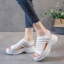 Women Chunky Platform Wedge Heel Sandals 2020 Breathable Mesh Summer Shoes Woman Beach Casual Ladies Comfort Sandalias 2024 - buy cheap