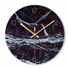 Nórdico moderno reloj de pared Reloj de pared para sala de oficina de cocina dormitorio reloj de mármol decorativo Simple W50 2024 - compra barato