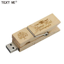 TEXT ME engrave Walunt  wood Maple wood wooden +box LOGO print usb flash drive usb2.0 4GB 8GB 16GB 32GB 64GB Free print LOGO 2024 - buy cheap