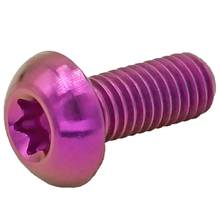 Parafuso de rotor de freio a disco de bicicleta, 6 peças de parafusos m5 x 12mm roxo gr5 torx t25 2024 - compre barato