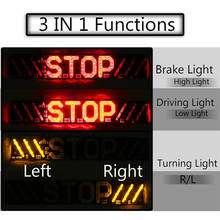 3 in 1 LED Motorcycle Brake Tail Turn Signal License Plate Light Moto Stripe Stop Brake Turn Signal License Plate Light DRL Lamp 2024 - buy cheap