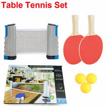 Conjunto de raquete de ping-pong, kit de raquete de tênis de mesa e ping-pong 1.7m, acessórios de treinamento, esportes internos 2024 - compre barato