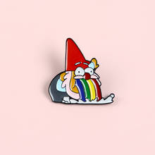 Cartoon Rainbow Dwarf Brooch Backpack Badges Enamel Pins Shirt Pin Broche for Men Women Badge Pines Brooches Jewelry Accessories 2024 - buy cheap