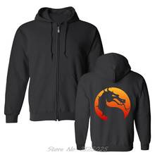 Sudadera con capucha de Mortal Kombat para hombre, prenda de algodón con Logo, Popular, con cremallera, para primavera y otoño 2024 - compra barato