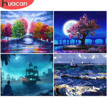 HUACAN Painting By Number Tree Scenery Drawing On Canvas HandPainted Painting Art Gift DIY Pictures By Number Kits Home Decor 2024 - buy cheap