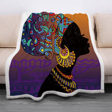Manta de lana con estampado 3D para mujer africana, colcha gruesa para cama, colcha de Sherpa a la moda para adultos y niños 2024 - compra barato