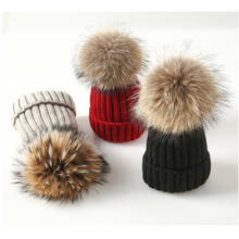 Winter Brand Female Fur Pom Poms hat Winter Hat For Women Girl 's Hat Knitted Beanies Cap Hat Thick Women Skullies Beanies 2024 - buy cheap